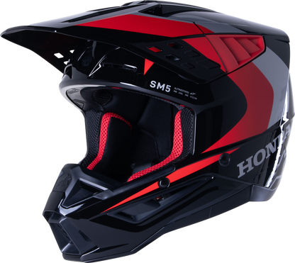 Honda S M5 Helmet Black/Red Glossy Xs
