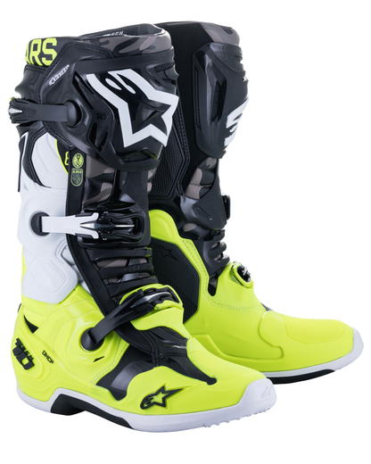 Tech 10 Boot Le Ams21 Black/Yellow Fluo/White Sz 8