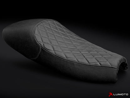LUIMOTO (Sixty 8 | Vintage | Diamond Stitching ) Seat Cover for the Triumph Thruxton Bonneville and Scrambler