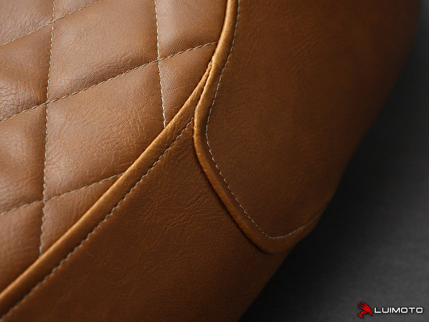 LUIMOTO (Sixty 8 | Vintage | Diamond Stitching ) Seat Cover for the Triumph Thruxton Bonneville and Scrambler