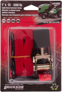 ERICKSON Ratchet Strap - 1" x 15' - Red 01400