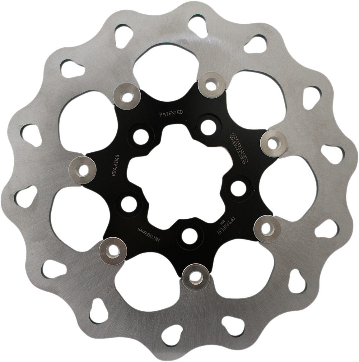 GALFER Brake Rotor - Rear - Black Carrier DF724FLW