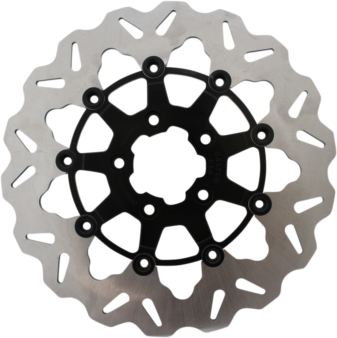 GBRAKES Wave® Brake Rotor - Front - Black Carrier DF835CW-B