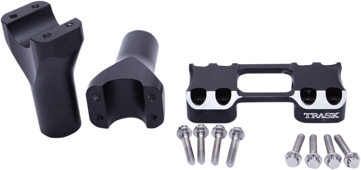 TRASK Assault Handlebar Risers - 4" - Black TM-8602-4RC