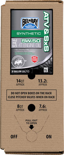 BEL-RAY ATV & SxS Synthetic Oil - 6 US Gal - Box in Bag 302664150033