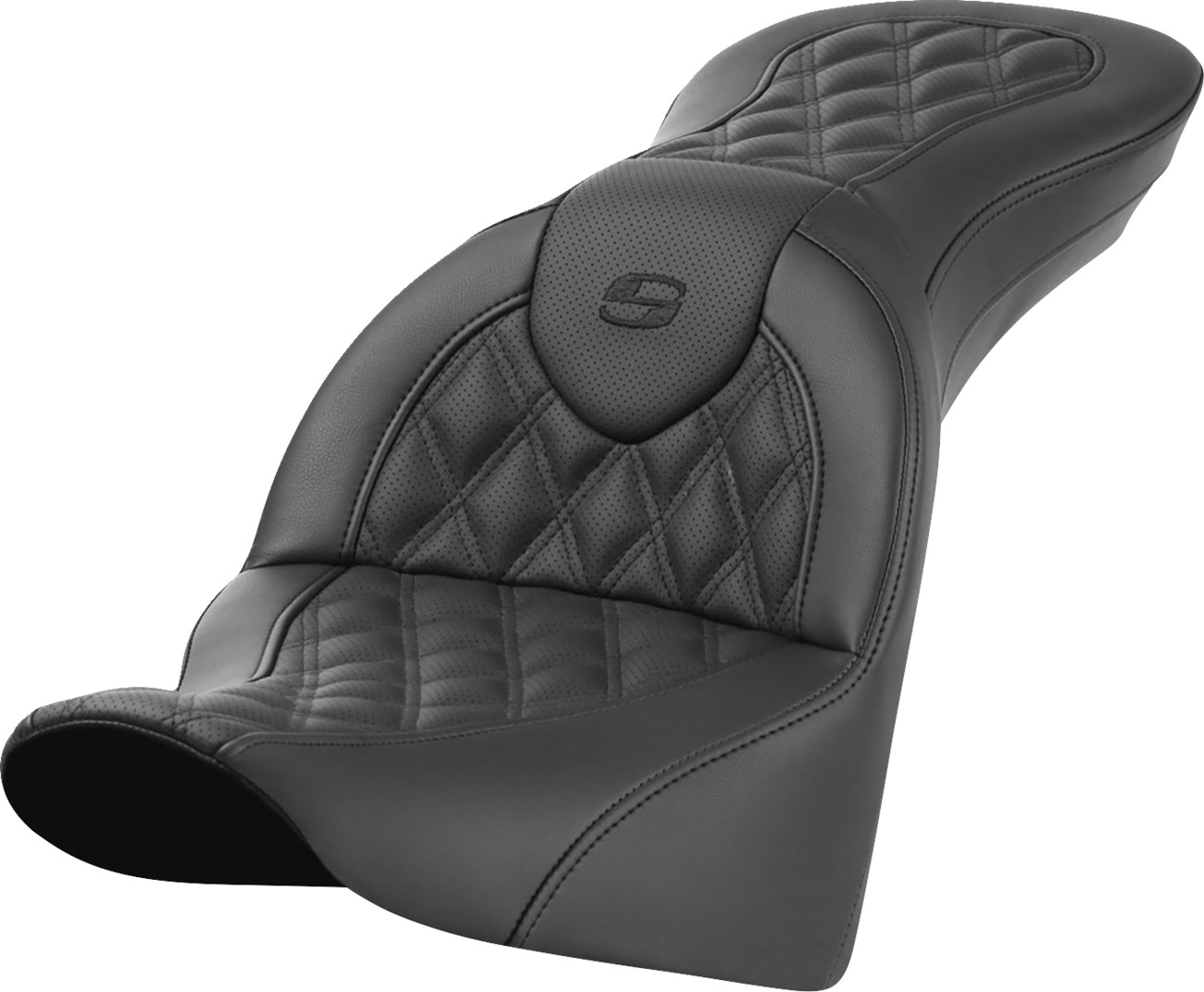 SADDLEMEN Roadsofa™ Seat - without Backrest - Lattice Stitch - FL '18-'24 818-33-182