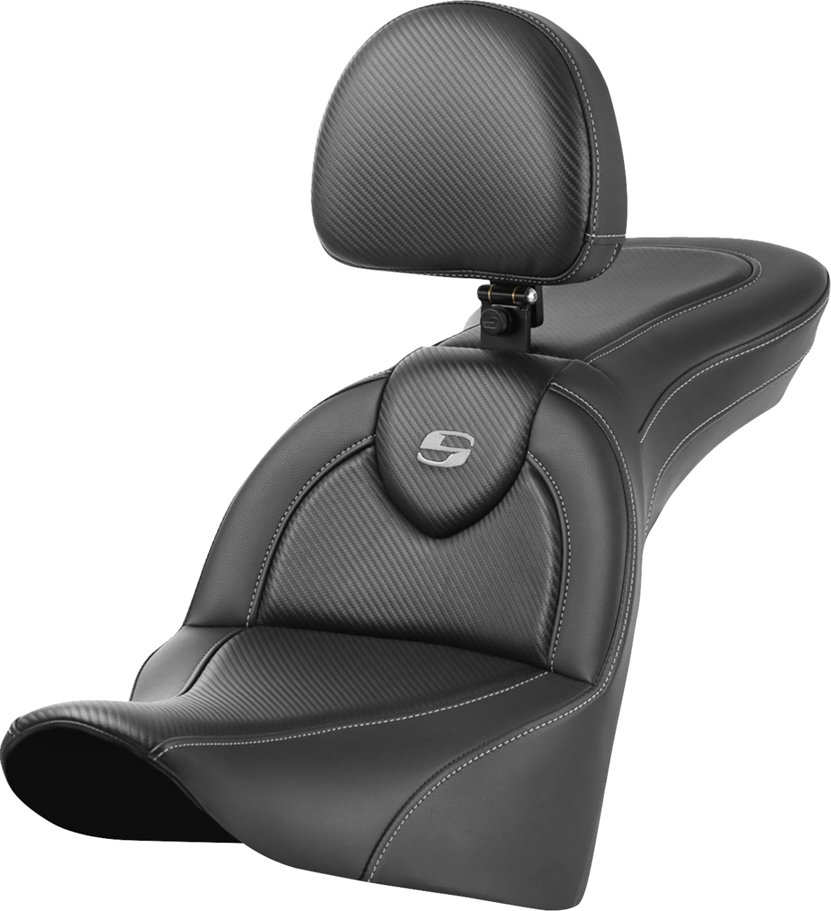 SADDLEMEN Roadsofa™ Seat - With Backrest - Carbon Fiber - FL 818-33-185BR