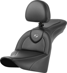 SADDLEMEN Roadsofa™ Seat - With Backrest - Carbon Fiber - FL 818-33-185BR