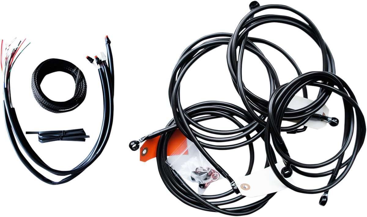 LA CHOPPERS Ape Hanger Handlebar Kit - 14" - Black LA-7361KT2-14B