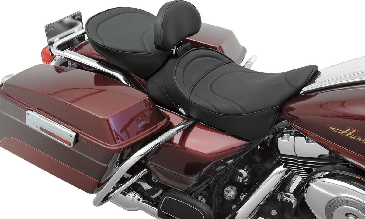 DRAG SPECIALTIES SEATS Pillion Seat - Mild Stitched - Wide - FL '99-'22 0801-0467