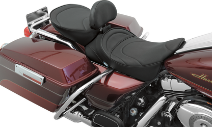 DRAG SPECIALTIES SEATS Pillion Seat - Mild Stitched - Wide - FL '99-'22 0801-0467