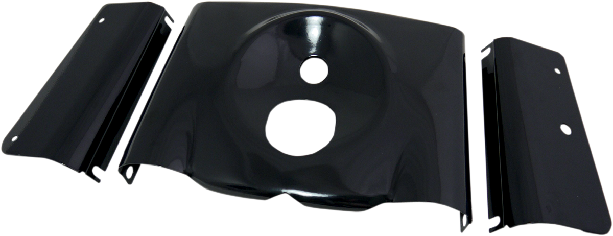 DRAG SPECIALTIES Fork Tins - Gloss Black - Smooth - '86-'17 FLST - 3-Piece 76914B