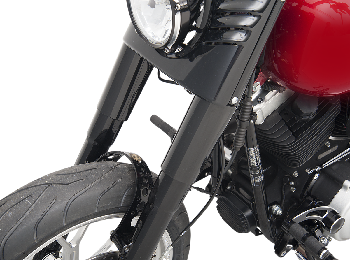 DRAG SPECIALTIES Fork Slider Covers - Stock Length - Gloss Black - Smooth 74537B