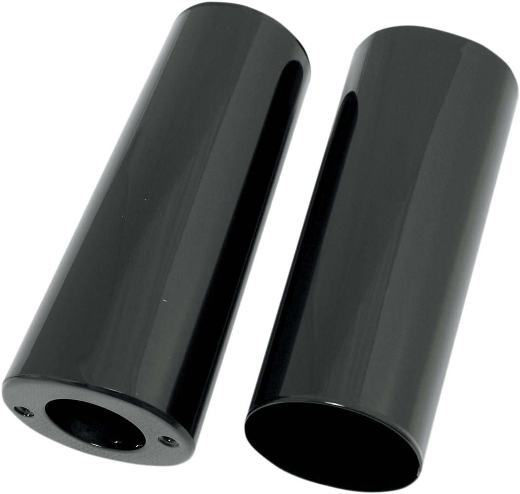 DRAG SPECIALTIES Fork Slider Covers - Extended +2" (8.5") - Gloss Black - Smooth 74538B