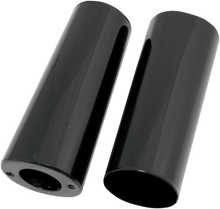 DRAG SPECIALTIES Fork Slider Covers - Extended +2" (8.5") - Gloss Black - Smooth 74538B
