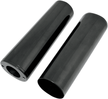 DRAG SPECIALTIES Fork Slider Covers - Extended +4" (10.5") - Gloss Black - Smooth 74539B