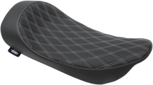 DRAG SPECIALTIES SEATS Low Solo Seat - Double Diamond - Silver Stitch - FLHR/FLHX '99-'07 0801-1156