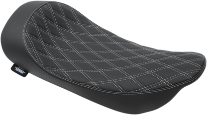 DRAG SPECIALTIES SEATS Low Solo Seat - Double Diamond - Silver Stitch - FLHR/FLHX '99-'07 0801-1156