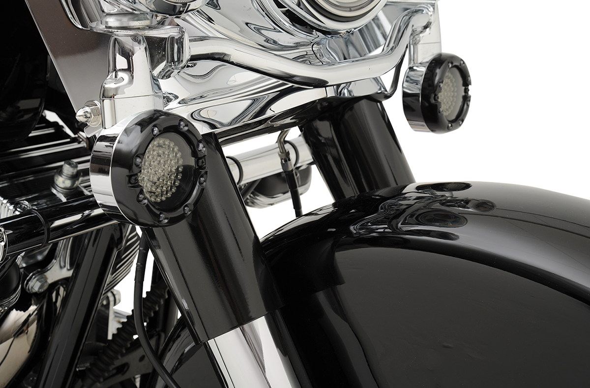 DRAG SPECIALTIES Fork Slider Covers - Stock Length - Black 77485B