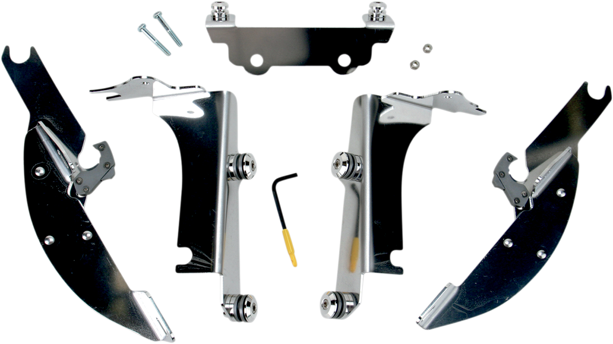 MEMPHIS SHADES Batwing Trigger Lock Mounting Kit - VN 1500 - Polished MEK1923