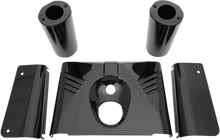 DRAG SPECIALTIES Fork Tins - Gloss Black - Ribbed - '86-'17 FLST - 5-Piece 74157B