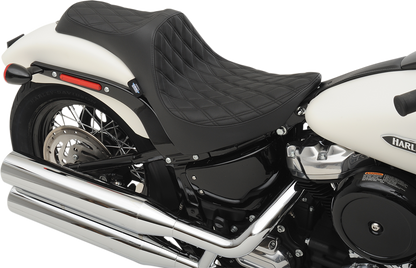 DRAG SPECIALTIES SEATS Predator III Seat - Double Diamond - Black Stitching - FL/FX '18-'23 0802-1145