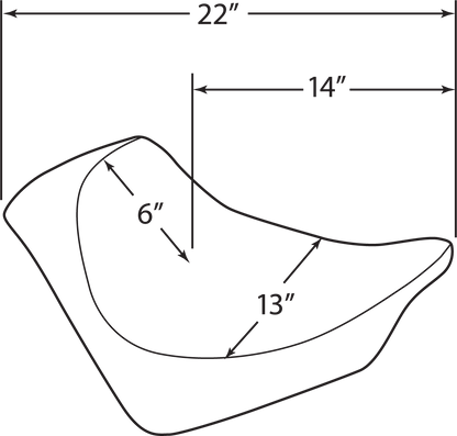 DRAG SPECIALTIES SEATS EZ-Solo Seat - Smooth - Vinyl - FL/FX '18-'22 0802-1148