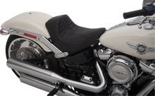 DRAG SPECIALTIES SEATS EZ-Solo Seat - Scorpion Stitch - Silver Thread - Vinyl - FLFB/S '18-'22 0802-1186