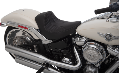 DRAG SPECIALTIES SEATS EZ-Solo Seat - Scorpion Stitch - Silver Thread - Vinyl - FLFB/S '18-'22 0802-1186