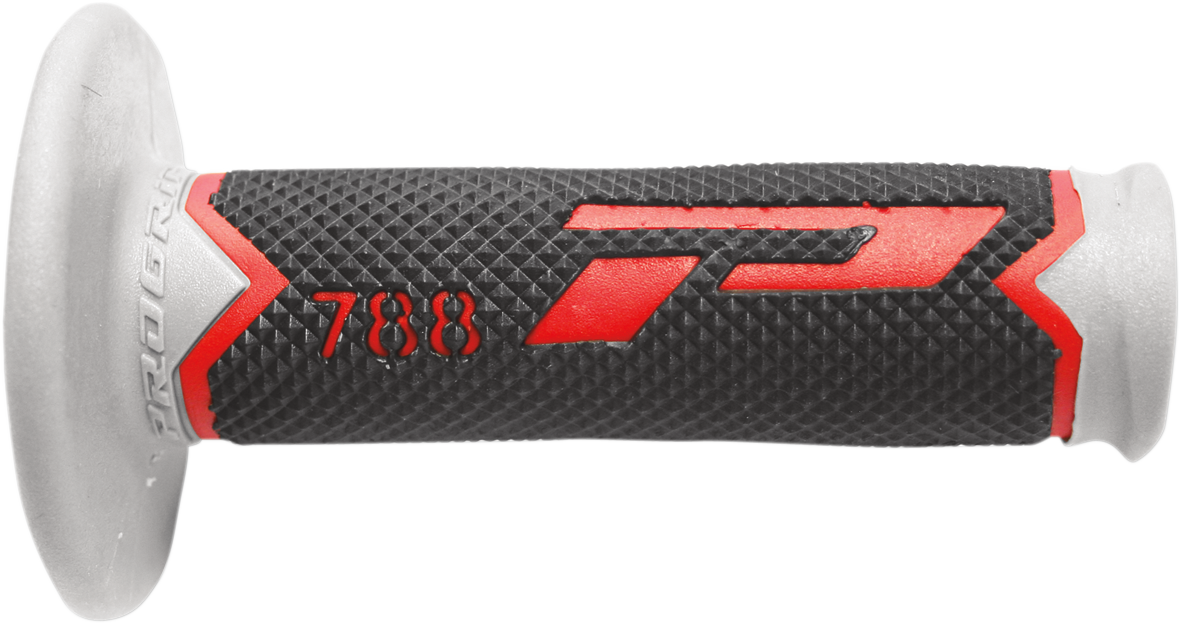 PRO GRIP Cross Triple Density 788 Grips - Red/Gray/Black PA078800ROGN