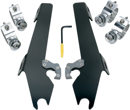 MEMPHIS SHADES Batwing Trigger Lock Mounting Kit - Vegas - Black MEK1930