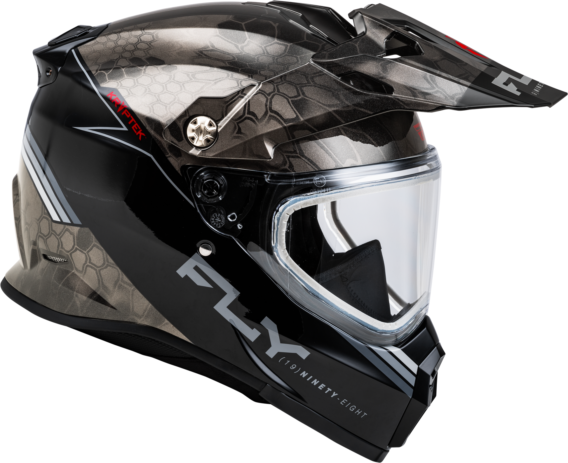 Trekker Cw Conceal Helmet Dual Shld Black/Grey/White Sm