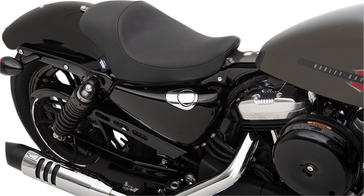 DRAG SPECIALTIES SEATS 3/4 Solo Seat - Black - Smooth - XL '04-'22 0804-0743