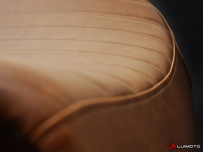 LUIMOTO (Sixty 8 | Vintage | Ribbed Stitching ) Seat Cover for the Triumph Thruxton Bonneville and Scrambler