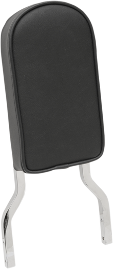 DRAG SPECIALTIES SEATS Sissy Bar Pad - Tall - Smooth W/Piping - Black 0822-0296