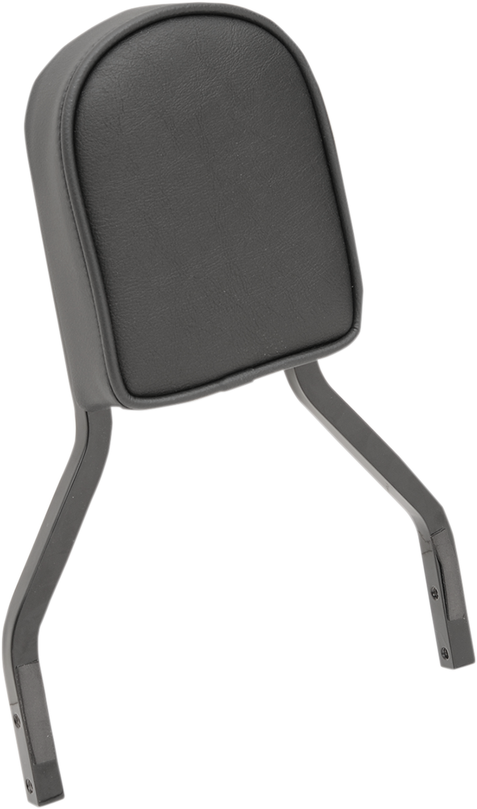 DRAG SPECIALTIES SEATS Sissy Bar Pad - Short - Smooth W/Piping - Black 0822-0297