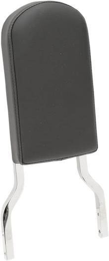 DRAG SPECIALTIES SEATS Sissy Bar Pad - Tall - Smooth - Black W/Solar Reflective Leather Top Stitch 0822-0298