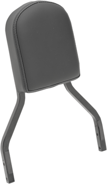 DRAG SPECIALTIES SEATS Sissy Bar Pad - Short - Smooth - Black W/Solar Reflective Leather Top Stitch 0822-0299
