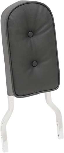 DRAG SPECIALTIES SEATS Sissy Bar Pad - Tall - Pillow W/Piping - Black 0822-0300