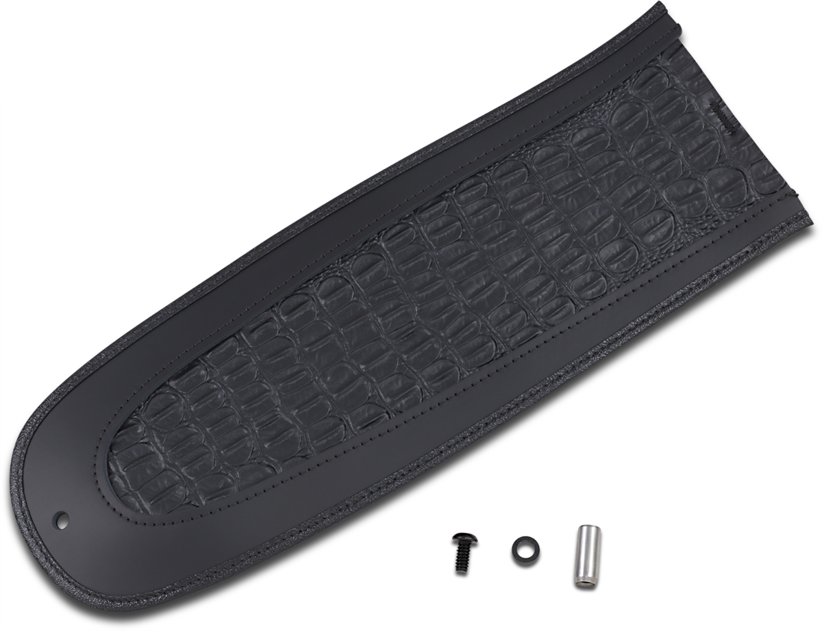 DRAG SPECIALTIES SEATS Fender Skin - Embossed Faux Gator Leather Center 1405-0151