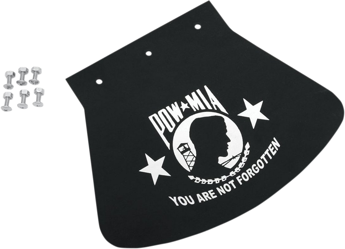 DRAG SPECIALTIES SEATS Mud Flap - POW-MIA - 10-1/2" W x 8" H 1420-0046
