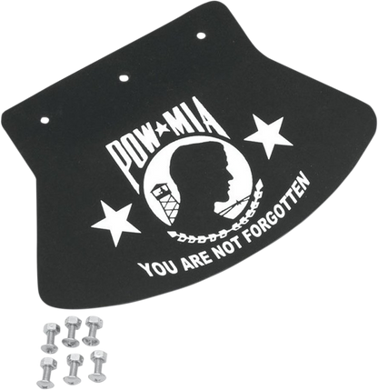 DRAG SPECIALTIES SEATS Mud Flap - POW-MIA - 9-1/2" W x 6-1/2" H 1420-0045