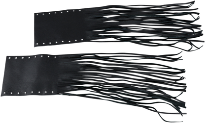 DRAG SPECIALTIES SEATS Fringed Leather Grip Covers - Rubber Grip DS243060
