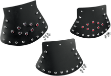 DRAG SPECIALTIES SEATS Mud Flap - Studded with Plain Center - 9-1/2" W x 6-1/2" H DS393703