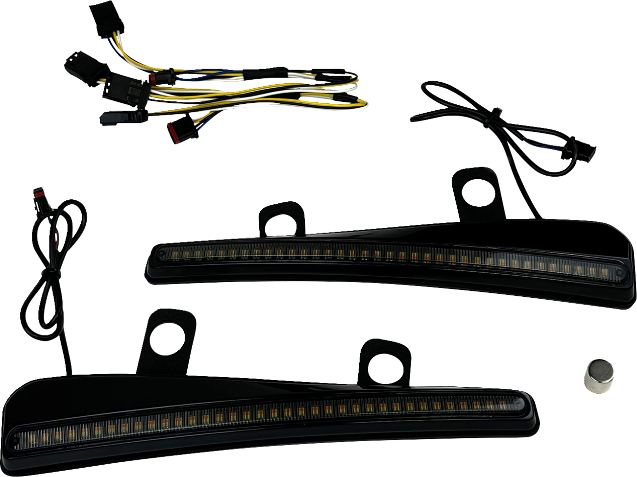 CUSTOM DYNAMICS Windshield Trim - LED - Turn Signal - Black - Smoke Lens CD-RG23-SWT-B