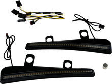 CUSTOM DYNAMICS Windshield Trim - LED - Turn Signal - Black - Smoke Lens CD-RG23-SWT-B