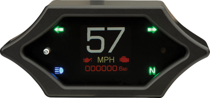 DAKOTA DIGITAL Handle Bar Mount Speedometer - With Signals - Spiked - Black MLX-5200-K