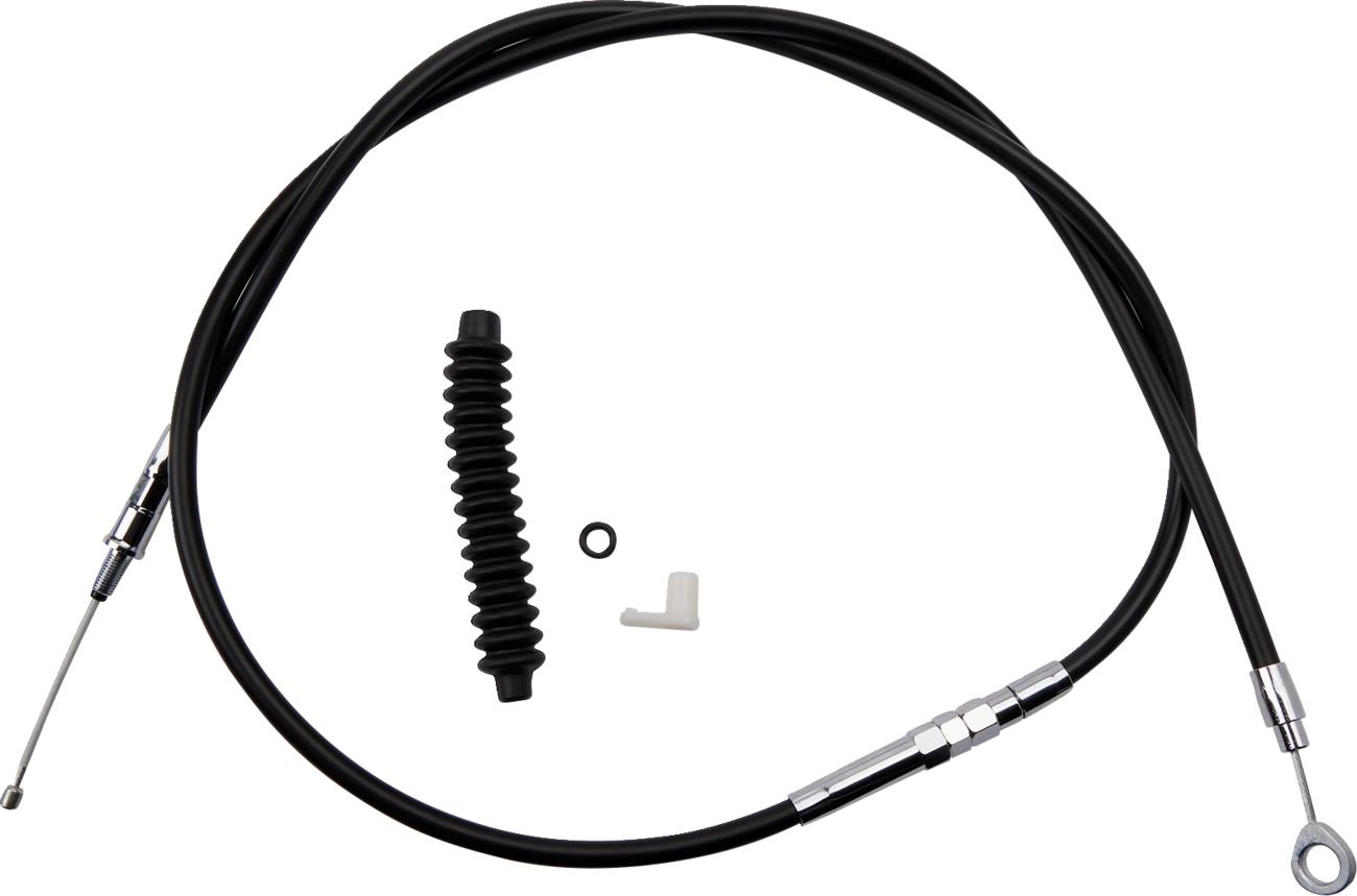 DRAG SPECIALTIES High-Efficiency Black Vinyl Clutch Cable - Standard Full Length 4322405HE