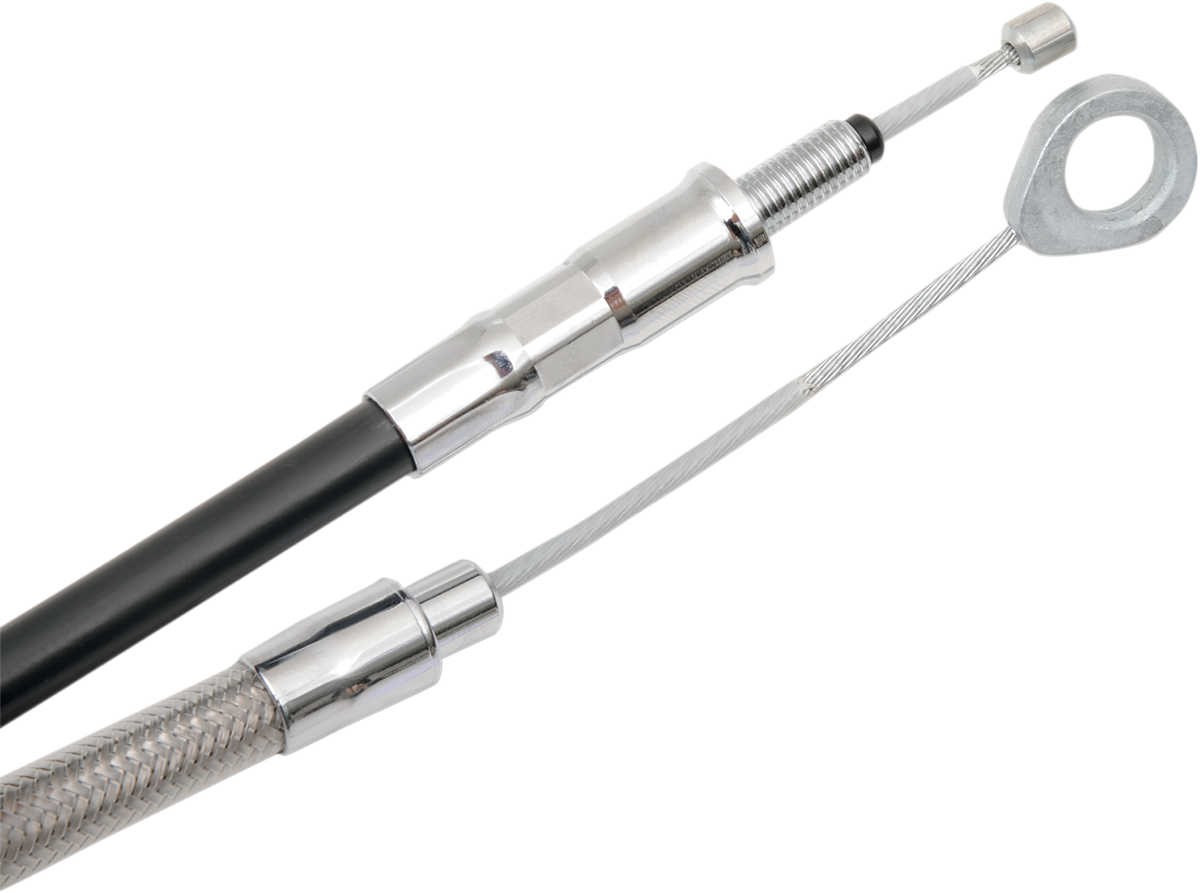 DRAG SPECIALTIES High-Efficiency Braided Stainless Steel Clutch Cable - Standard Full Length 5322405HE