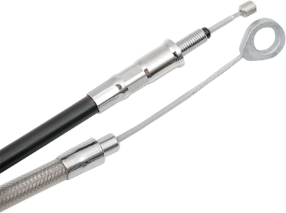 DRAG SPECIALTIES High-Efficiency Braided Stainless Steel Clutch Cable - Standard Full Length 5322405HE